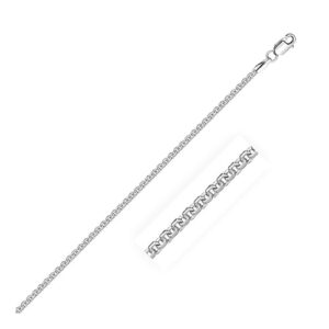 Size: 16'' - 14k White Gold Round Box Chain (1.8 mm)