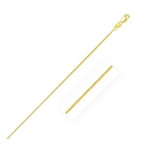Size: 16'' - 14k Yellow Gold Round Snake Chain (0.70 mm)