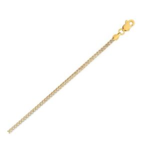 Size: 18 - 14k Yellow Gold Round Pave Franco Chain (2.30 mm)