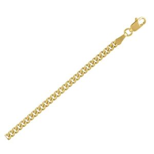Size: 18 - 14k Yellow Gold Light Gourmette Chain (2.80 mm)