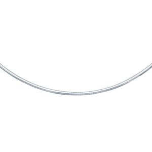 Size: 18'' - 14k White Gold Chain in a Classic Omega (3.00 mm)