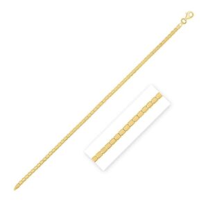Size: 7 - Mini Cube Bracelet in 14K Yellow Gold (2.60 mm)