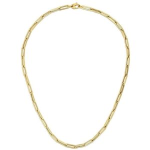 Size: 18 - 10K Yellow Gold Lite Paperclip Chain (4.20 mm)