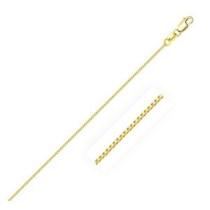 Size: 16'' - 18k Yellow Gold Box Chain 0.6mm (0.60 mm)