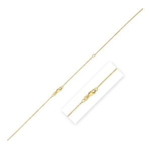 Size: 18 - Double Extendable Bead Chain in 14k Yellow Gold (1.00 mm)