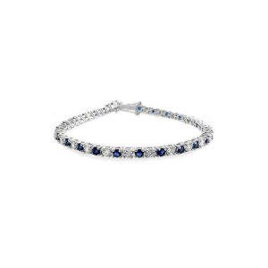 Sapphire Blue Cubic Zirconia Tennis Bracelet