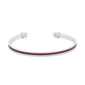 Channel-Set Garnet Cubic Zirconia Cuff